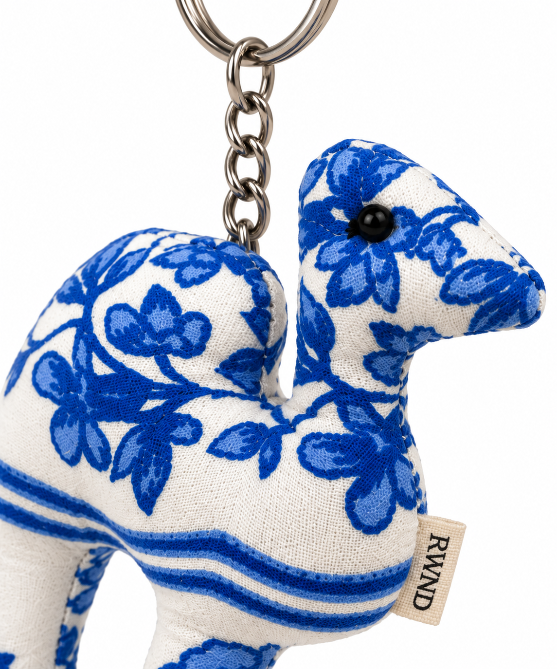 Blue Floral Camel Bag Charm