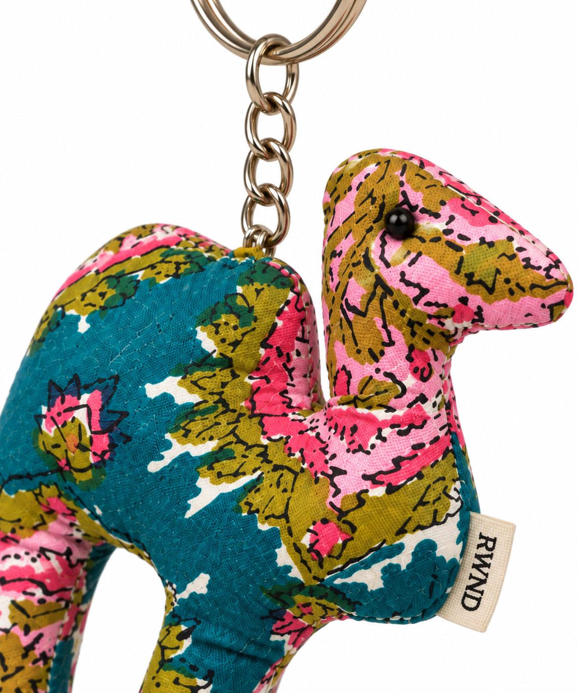 Teal & Pink Handcrafted Camel Bag Charm