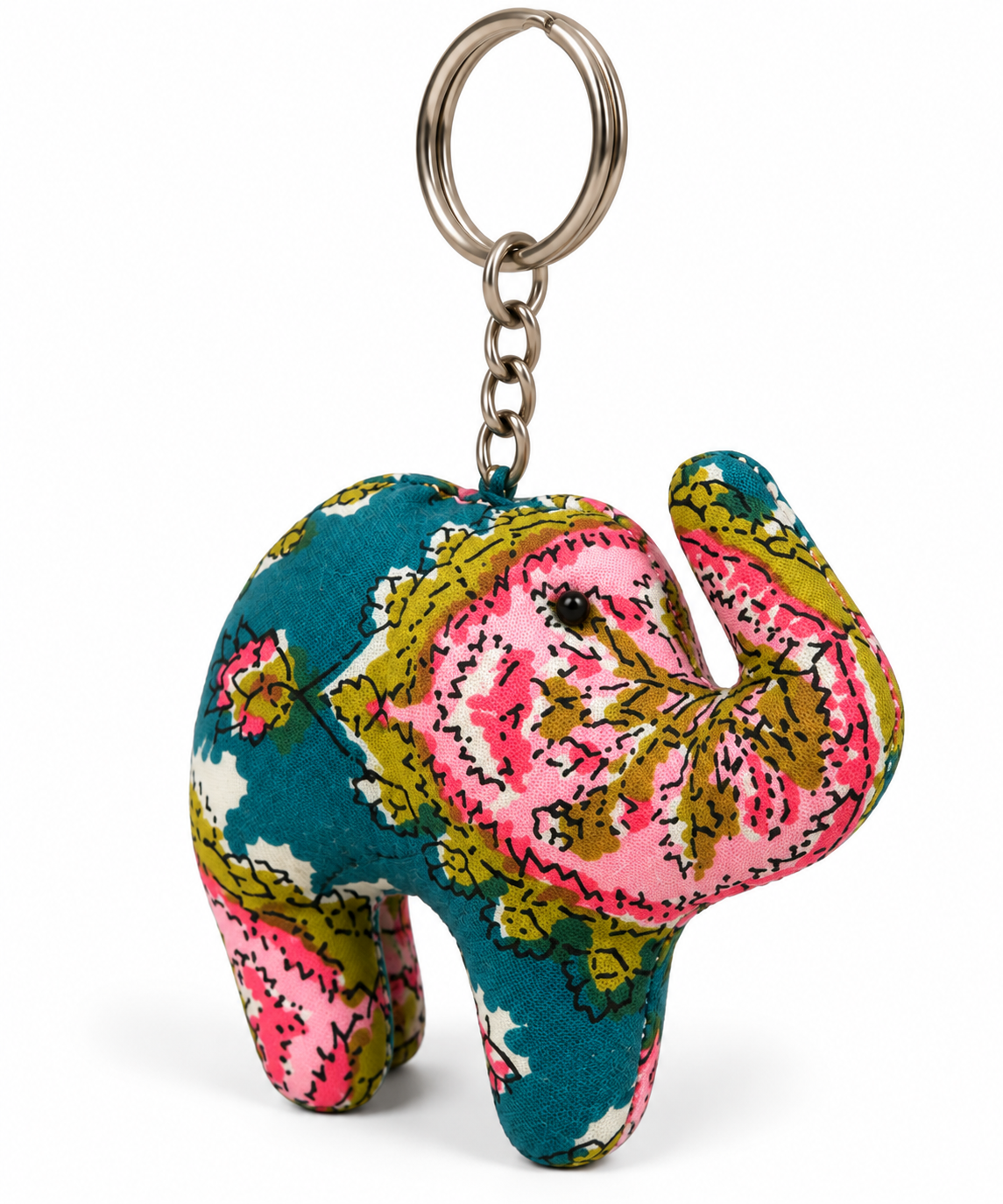 Floral Elephant Bag Charm
