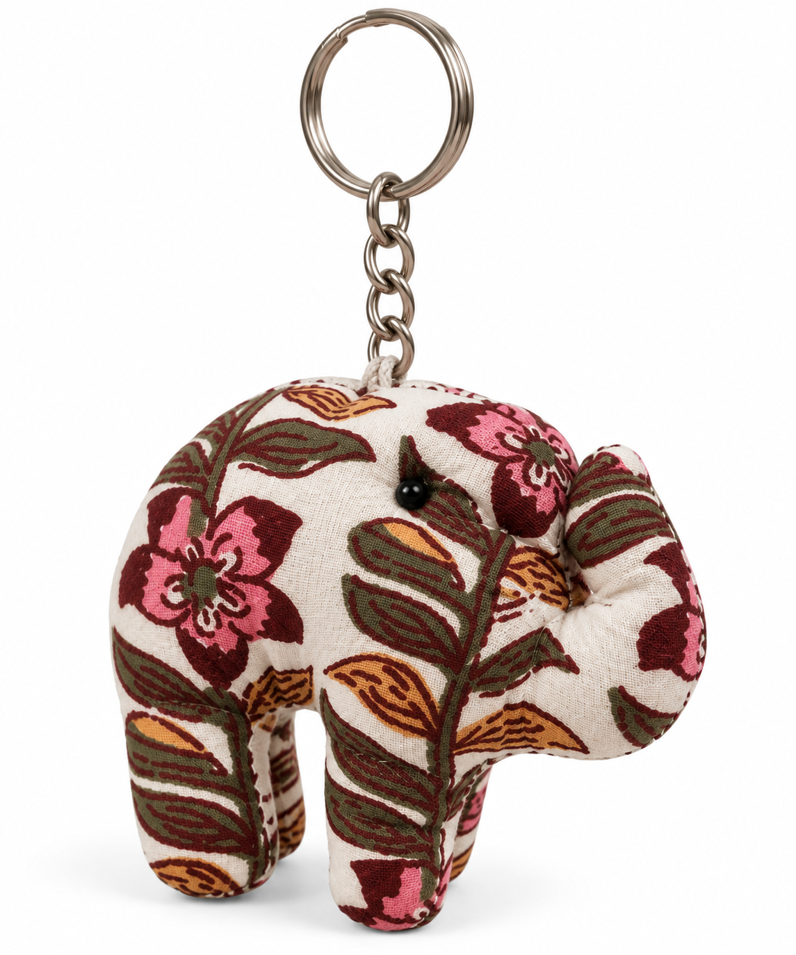 Floral Elephant Bag Charm