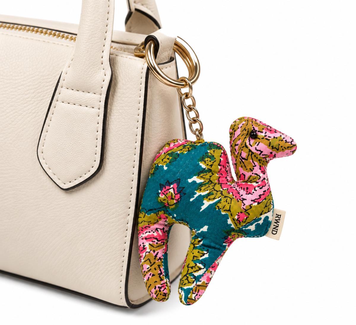 Teal & Pink Handcrafted Camel Bag Charm