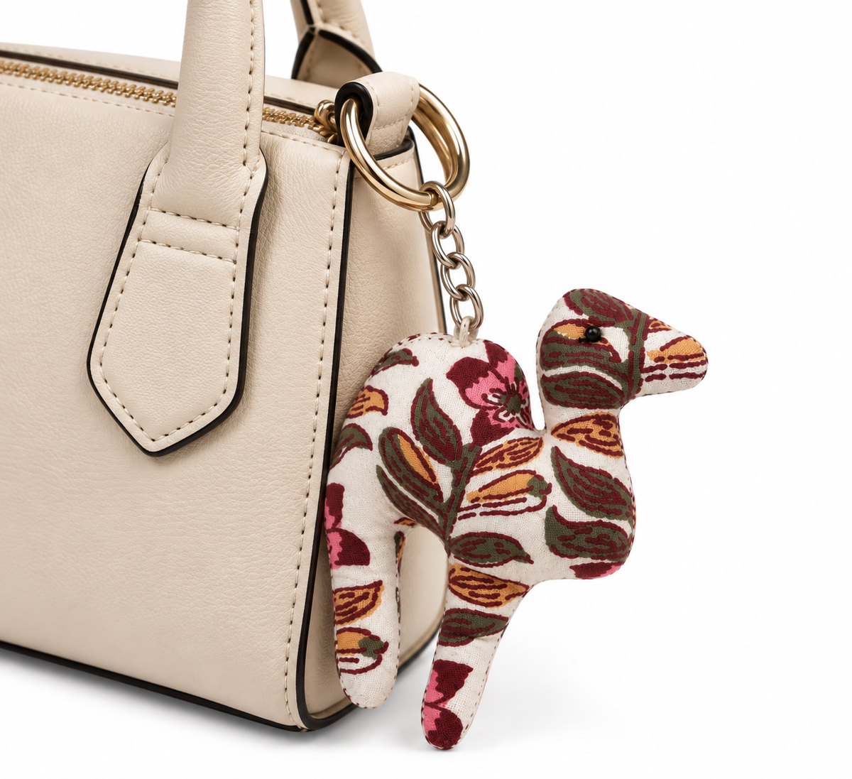 Floral Camel Bag Charm