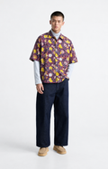 MAROON FLORAL HAND-BLOCKED SHIRT