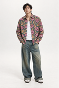 GREEN FLORAL HAND-BLOCKED SHIRT