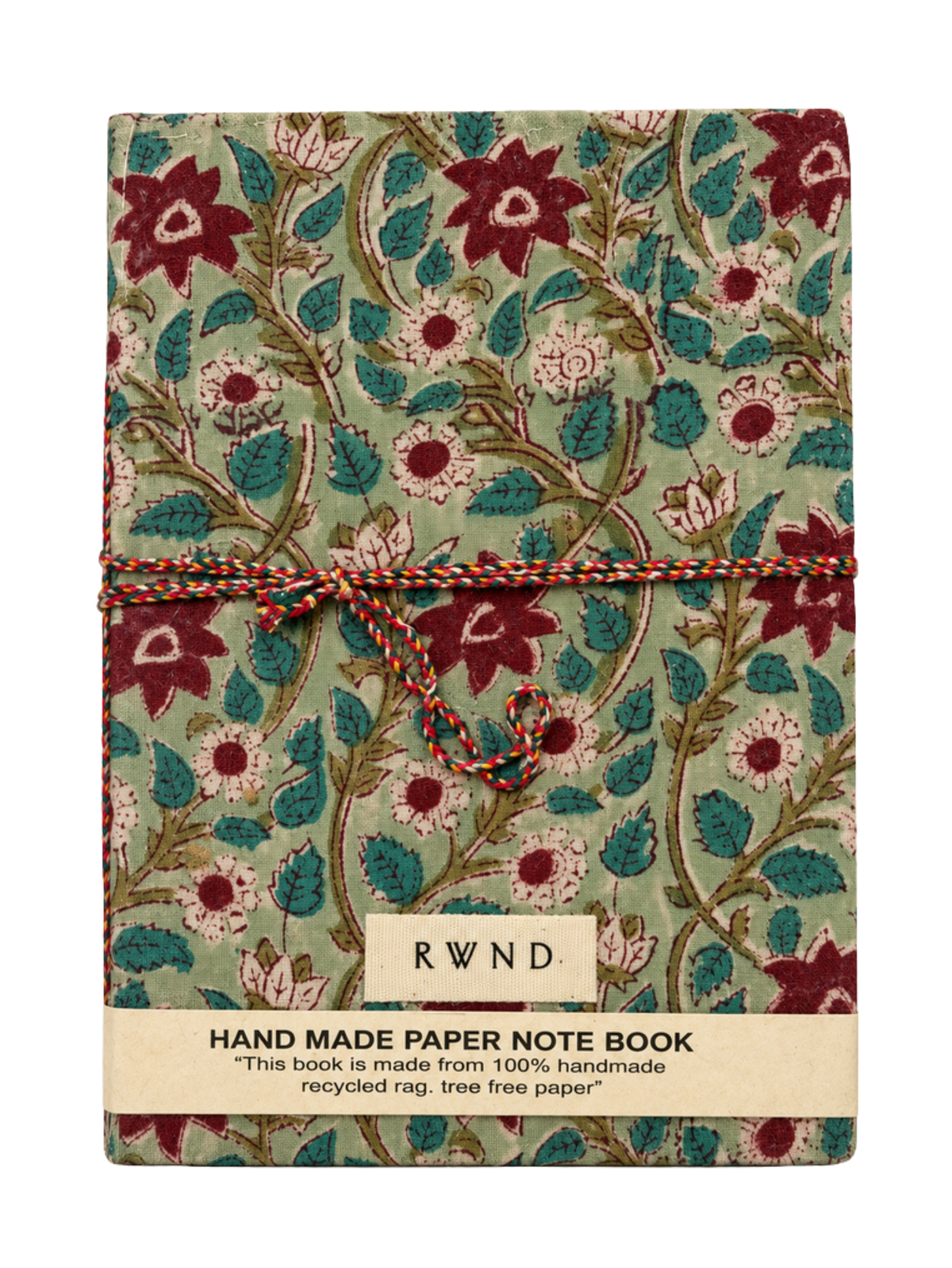 Green Floral Handmade Paper Diary