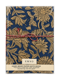 Blue & Beige Floral Handmade Paper Diary
