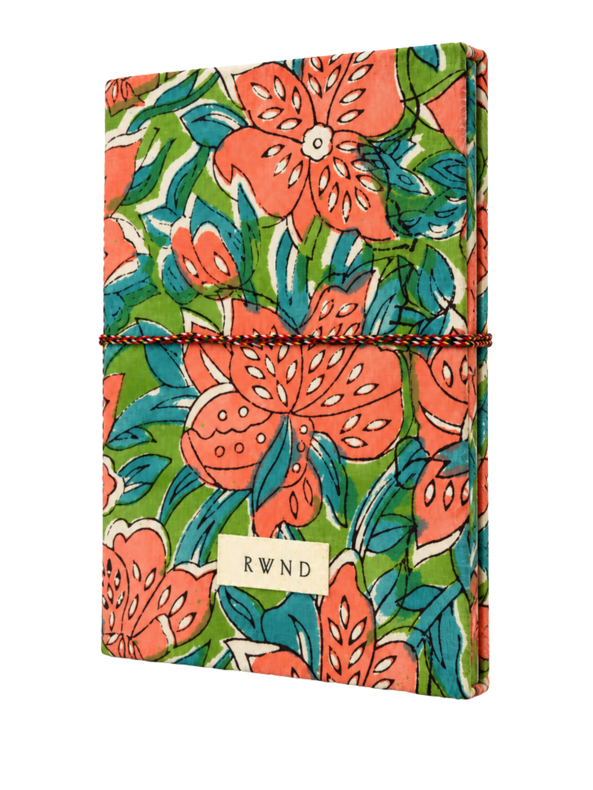 Green & Coral Floral Handmade Paper Diary