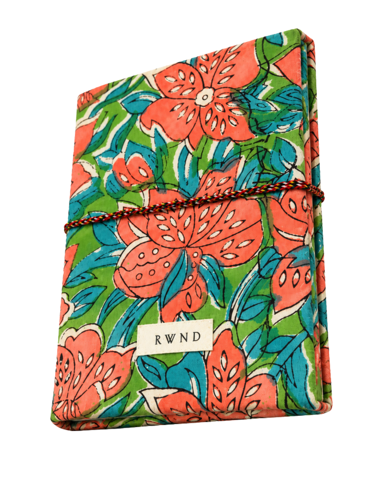 Green & Coral Floral Handmade Paper Diary