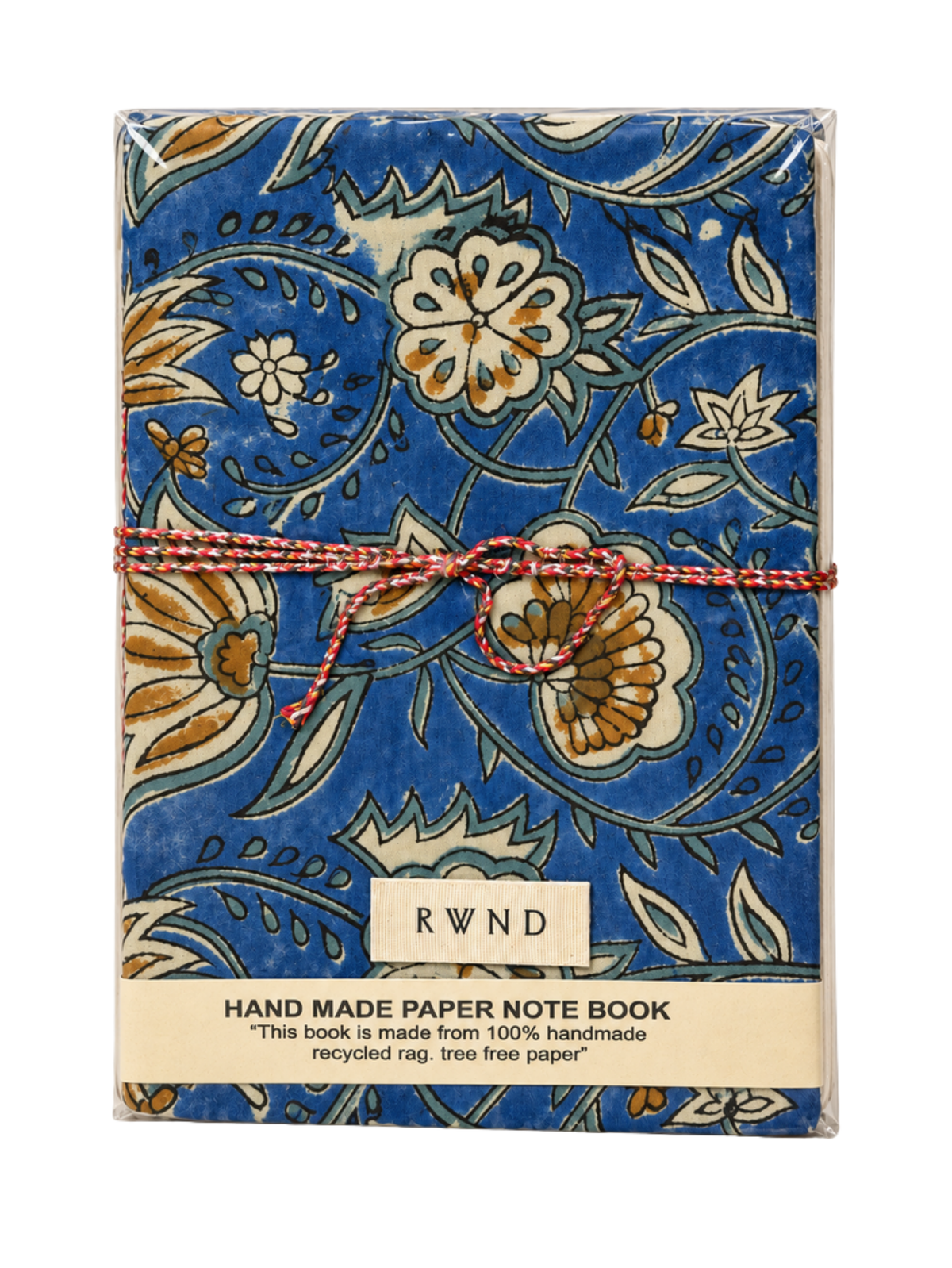 Blue Floral Handmade Paper Diary