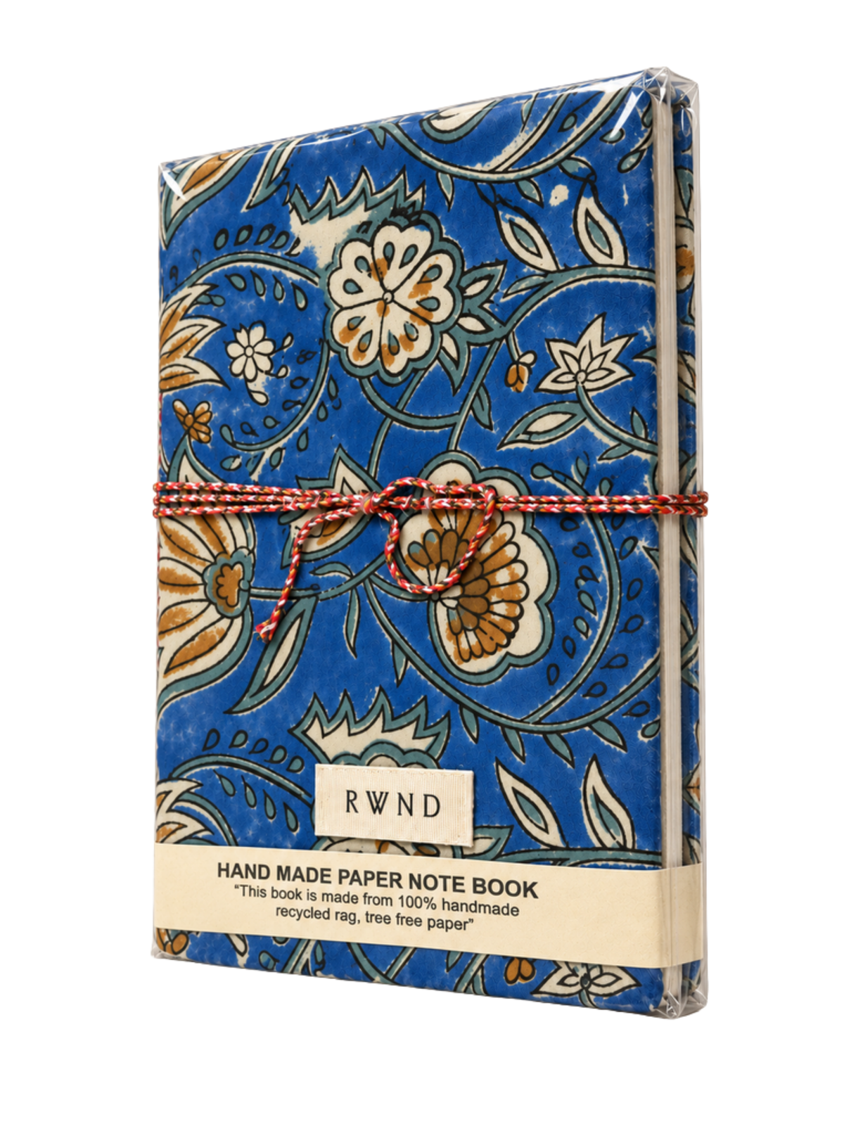 Blue Floral Handmade Paper Diary