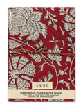 Red & Cream Floral Handmade Paper Diary