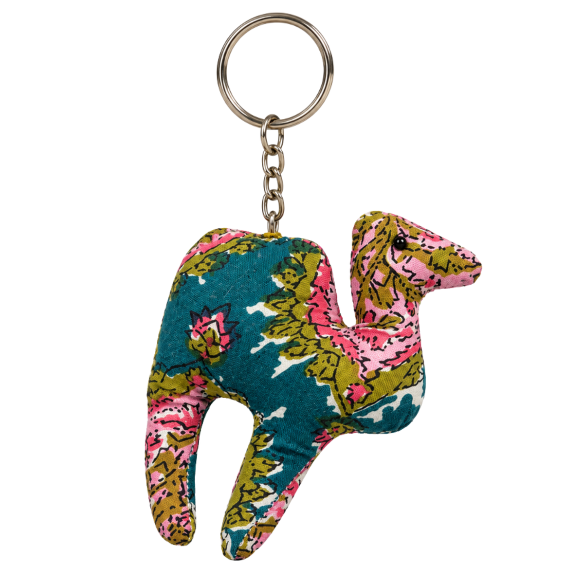 Teal & Pink Handcrafted Camel Bag Charm