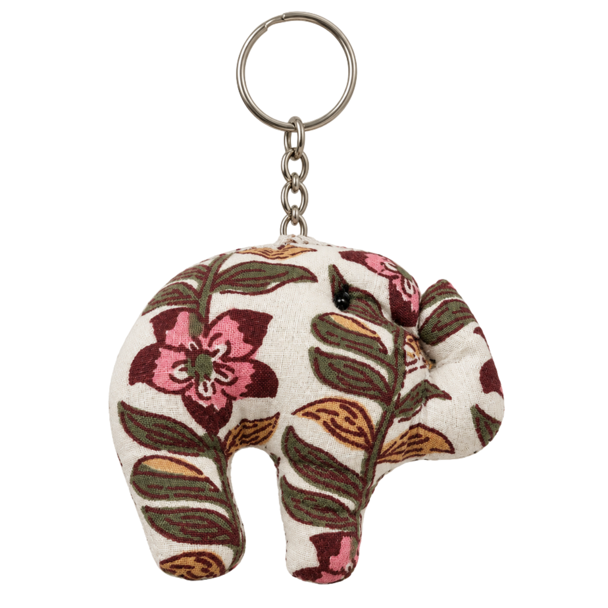 Floral Elephant Bag Charm