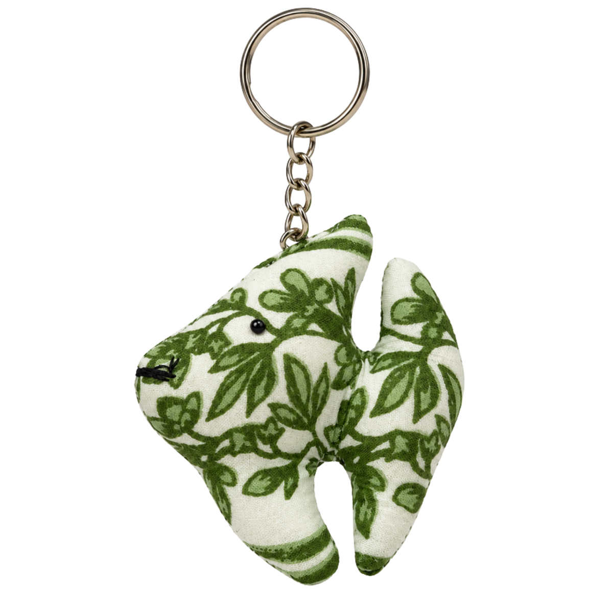 Green Floral Fish Bag Charm