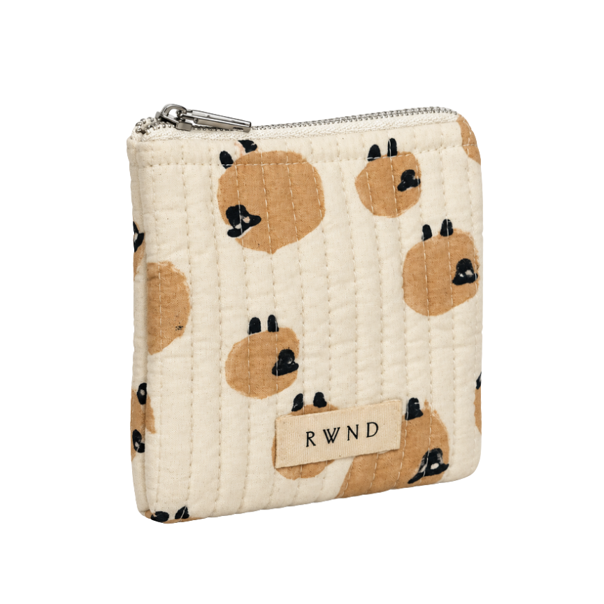 Small Hand Block-Printed Coin Pouch